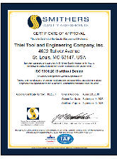 Click to View Thiel Tool & Engineering's Certification